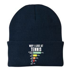 Why I Lose At Tennis, Funny Tennis Player Knit Cap Winter Beanie