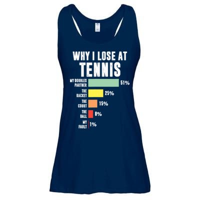 Why I Lose At Tennis, Funny Tennis Player Ladies Essential Flowy Tank