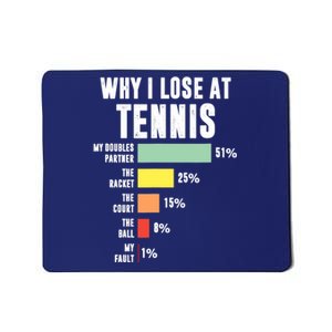 Why I Lose At Tennis, Funny Tennis Player Mousepad