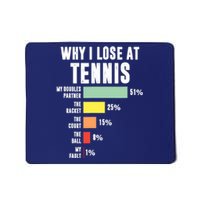 Why I Lose At Tennis, Funny Tennis Player Mousepad