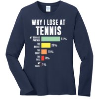 Why I Lose At Tennis, Funny Tennis Player Ladies Long Sleeve Shirt