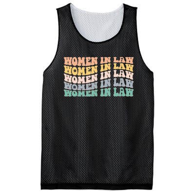 Women In Law Retro Lawyer School Student Mesh Reversible Basketball Jersey Tank