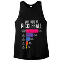 Why I Lose At Pickleball Funny Pickle Ball Ladies PosiCharge Tri-Blend Wicking Tank