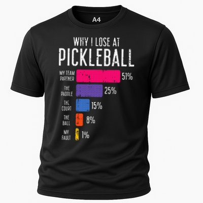 Why I Lose At Pickleball Funny Pickle Ball Performance Shirt