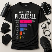 Why I Lose At Pickleball Funny Pickle Ball Performance Shirt