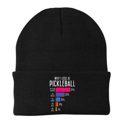 Why I Lose At Pickleball Funny Pickle Ball Beanie