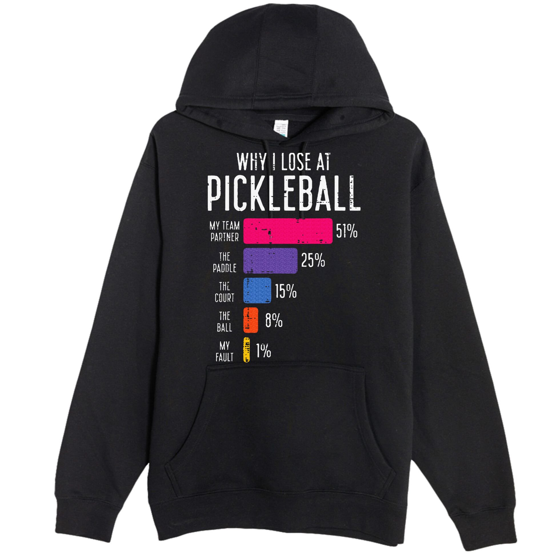 Why I Lose At Pickleball Funny Pickle Ball Premium Pullover Hoodie