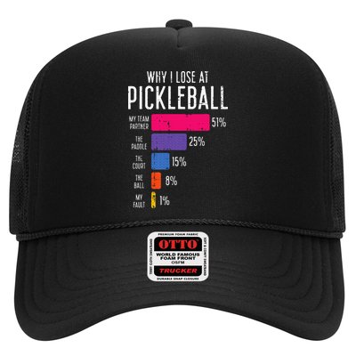 Why I Lose At Pickleball Funny Pickle Ball Trucker Hat
