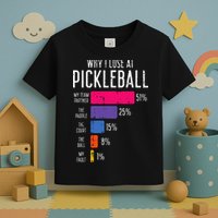 Why I Lose At Pickleball Funny Pickle Ball Toddler T-Shirt