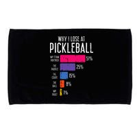 Why I Lose At Pickleball Funny Pickle Ball Microfiber Hand Towel