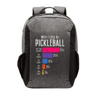 Why I Lose At Pickleball Funny Pickle Ball Vector Backpack