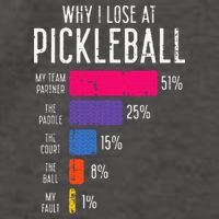 Why I Lose At Pickleball Funny Pickle Ball Vector Backpack