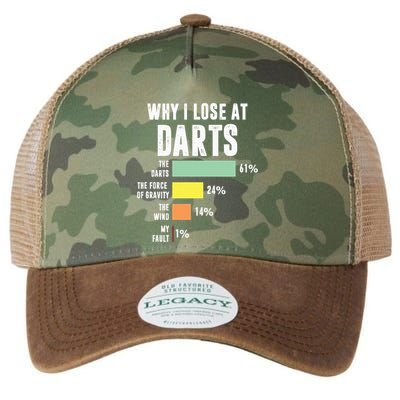 Why I Lose At Darts Funny Darts Player Legacy Tie Dye Trucker Hat