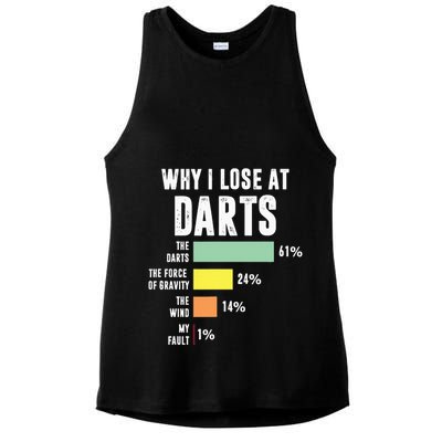 Why I Lose At Darts Funny Darts Player Ladies PosiCharge Tri-Blend Wicking Tank