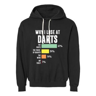 Why I Lose At Darts Funny Darts Player Garment-Dyed Fleece Hoodie