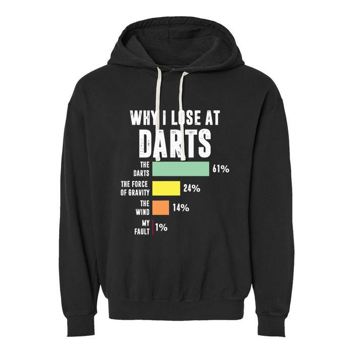 Why I Lose At Darts Funny Darts Player Garment-Dyed Fleece Hoodie