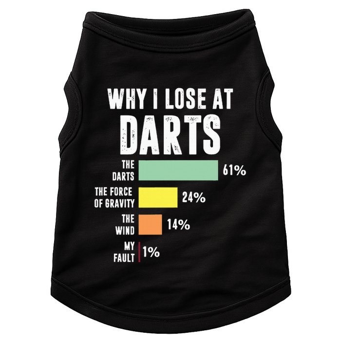 Why I Lose At Darts Funny Darts Player Doggie Tank