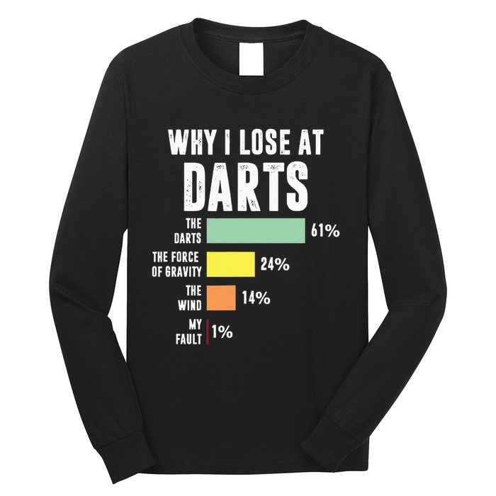 Why I Lose At Darts Funny Darts Player Long Sleeve Shirt