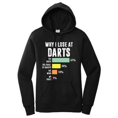 Why I Lose At Darts Funny Darts Player Women's Pullover Hoodie