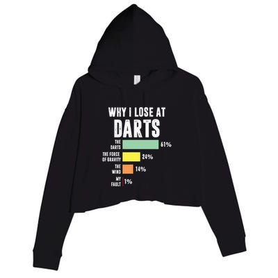 Why I Lose At Darts Funny Darts Player Crop Fleece Hoodie