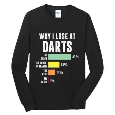 Why I Lose At Darts Funny Darts Player Tall Long Sleeve T-Shirt