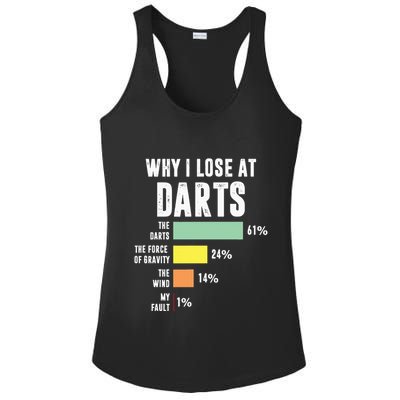 Why I Lose At Darts Funny Darts Player Ladies PosiCharge Competitor Racerback Tank