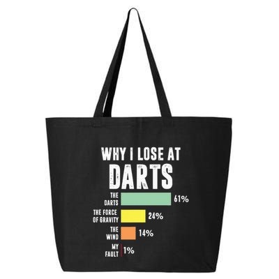 Why I Lose At Darts Funny Darts Player 25L Jumbo Tote