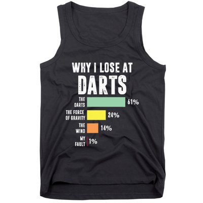 Why I Lose At Darts Funny Darts Player Tank Top