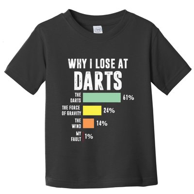 Why I Lose At Darts Funny Darts Player Toddler T-Shirt
