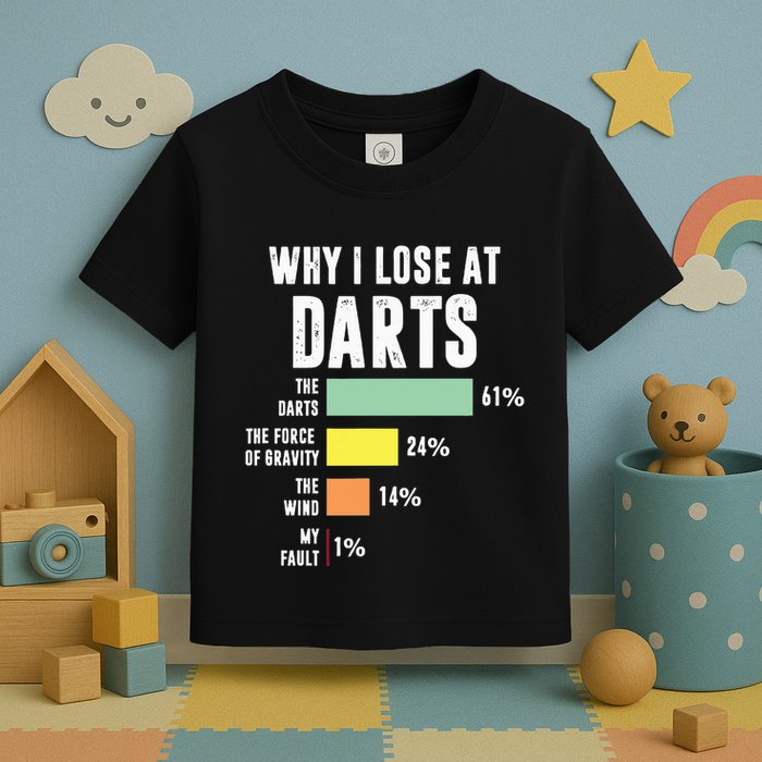 Why I Lose At Darts Funny Darts Player Toddler T-Shirt