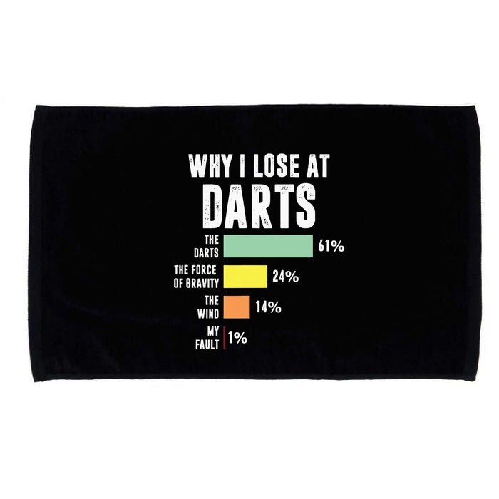 Why I Lose At Darts Funny Darts Player Microfiber Hand Towel