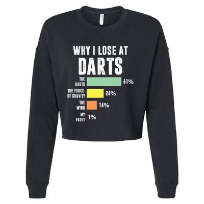 Why I Lose At Darts Funny Darts Player Cropped Pullover Crew