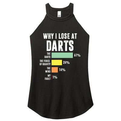 Why I Lose At Darts Funny Darts Player Women's Perfect Tri Rocker Tank