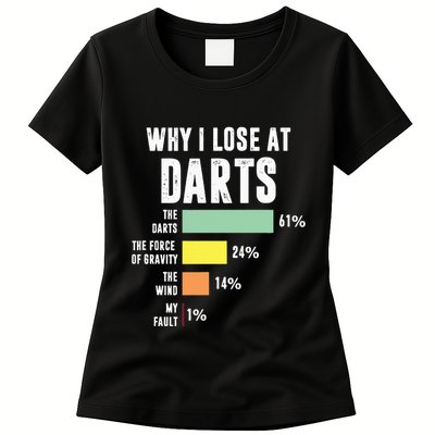 Why I Lose At Darts Funny Darts Player Womens T-Shirt