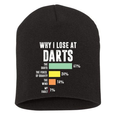 Why I Lose At Darts Funny Darts Player Short Acrylic Beanie