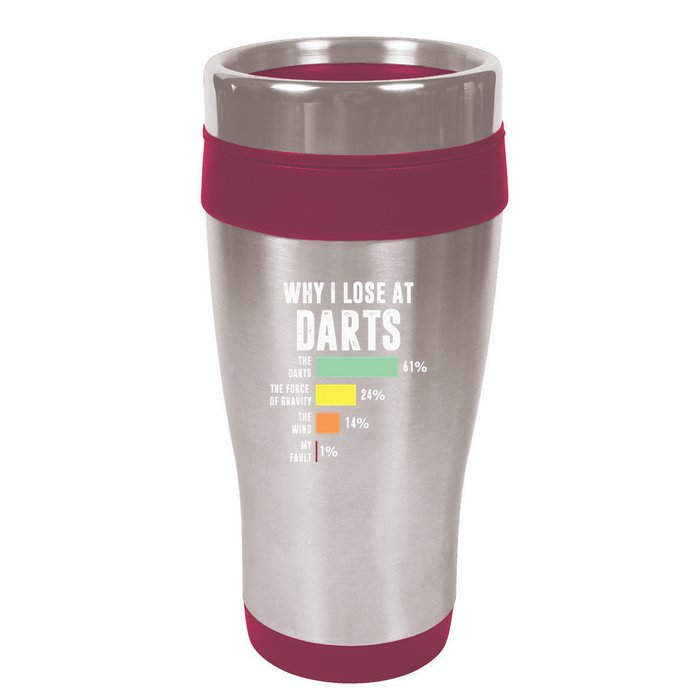 Why I Lose At Darts Funny Darts Player 16oz Travel Tumbler