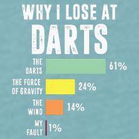 Why I Lose At Darts Funny Darts Player Sueded Cloud Jersey T-Shirt