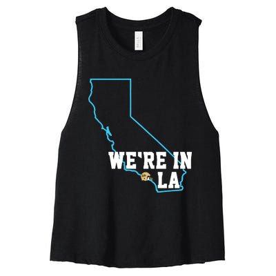 We’Re In La Women's Racerback Cropped Tank