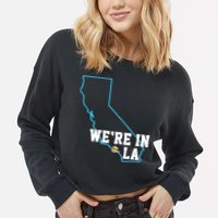 We’Re In La Cropped Pullover Crew