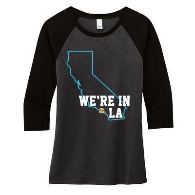 We’Re In La Women's Tri-Blend 3/4-Sleeve Raglan Shirt