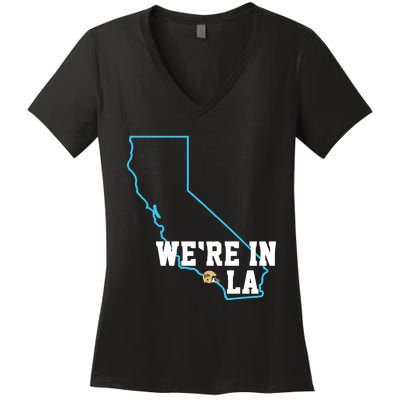 We’Re In La Women's V-Neck T-Shirt