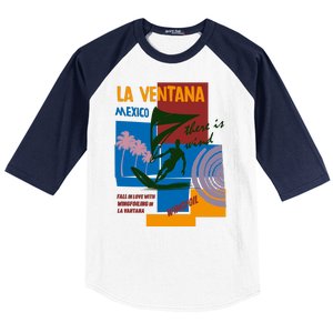 Wingfoil In La Ventana Mexico. Baseball Sleeve Shirt