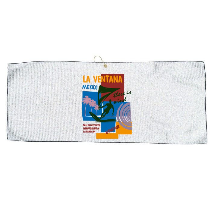 Wingfoil In La Ventana Mexico. Large Microfiber Waffle Golf Towel