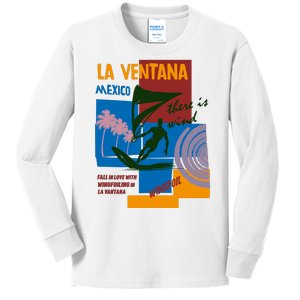 Wingfoil In La Ventana Mexico. Kids Long Sleeve Shirt