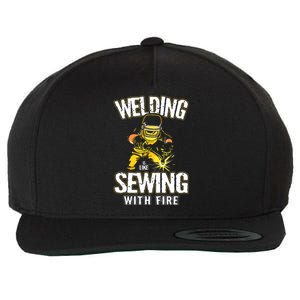 Welding Is Like Sewing With Fire Welder Wool Snapback Cap