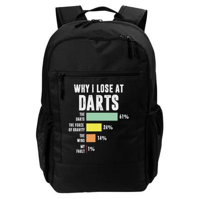Why I Lose At Darts, Funny Darts Player Daily Commute Backpack