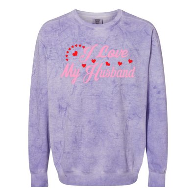 Wo I Love My Husband Wo's Coupless Colorblast Crewneck Sweatshirt