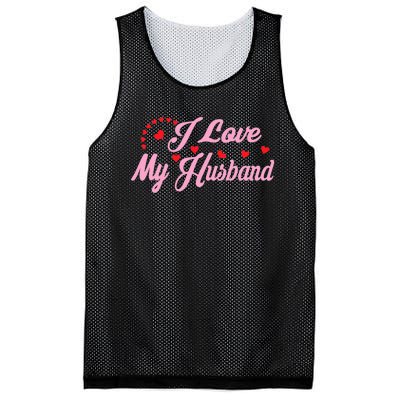 Wo I Love My Husband Wo's Coupless Mesh Reversible Basketball Jersey Tank