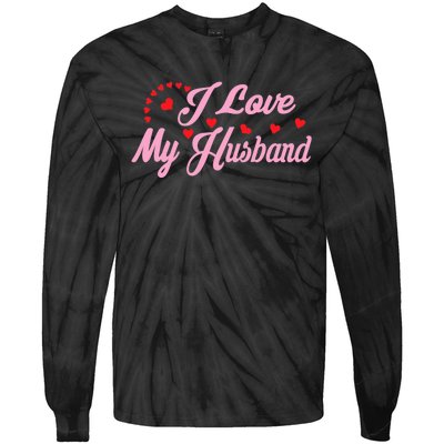 Wo I Love My Husband Wo's Coupless Tie-Dye Long Sleeve Shirt