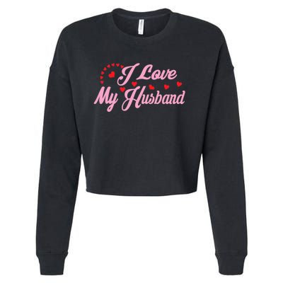 Wo I Love My Husband Wo's Coupless Cropped Pullover Crew